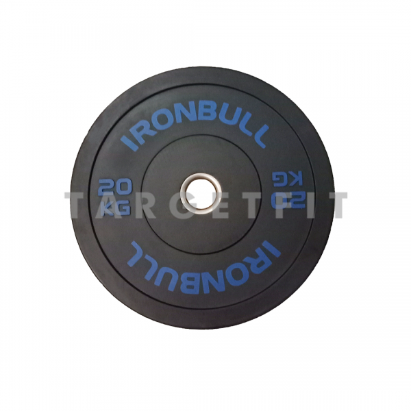 Black Rubber Bumper Plate Ironbull 20kg