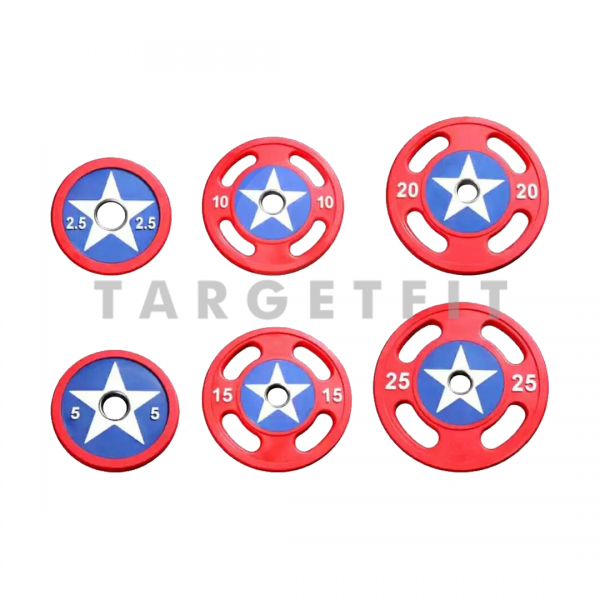 Captain America Polyurethane Olympic Weight Plate Target 2.5KG s/d 25KG