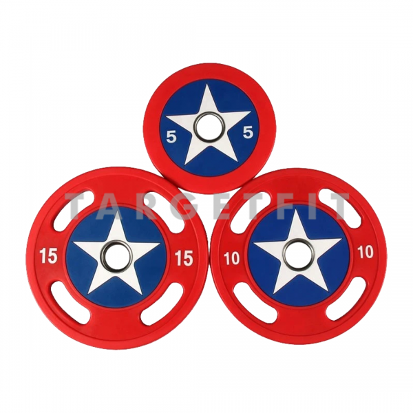 Captain America Polyurethane Olympic Weight Plate Target 2.5KG s/d 25KG - Image 2