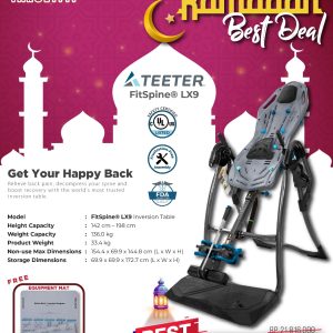 Teeter LX9 Fitspine Inversion Table Ramadhan Sale